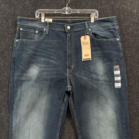 Levis 559 Relaxed Straight Jeans Men's 44x32 Blue Wash Stretch Denim - Picture 2 of 15